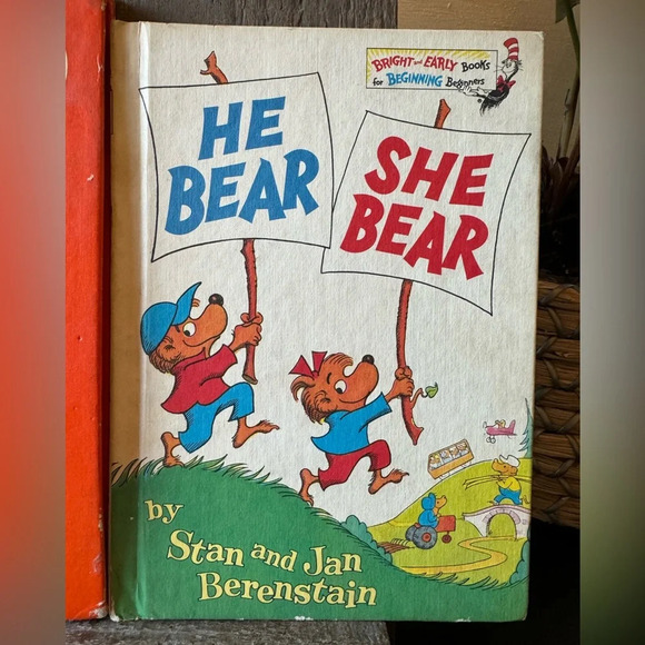 2 Vintage Dr. Suess Books - Green Eggs and Ham & He Bear She Bear - Picture 3 of 13